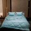 Stoa Paris Comforter Set Double Bed, 300TC Satin Double Bed Comforters in Dream Blue