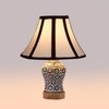 Devansh Multi Cotton Shade Lamp With Wood & Mosaic Glass Base For Decoration/Office/Home/Gifting/Study For Decoration/Office/Home/Gifting/Study