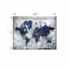 Truss White Blue World Map Printed Canvas Wall Prints Canvas Wall Prints Set of 2 Multicolor Matte