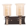 Eliante Wooden Wall Lights Mild Steel, Wood & Glass Material Brown, Gold & Champaign Finish
