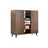 Hexa Engineered Wood Bookshelf Multipurpose Storage Rack in Flower Wenge Colour