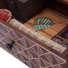 Emaada Solid Wood Chest of 6 Drawers in Teak Finish