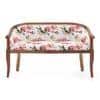Florence Loveseat 2 Seater In Teak Finish With Caramine Cassia Fabric Colour