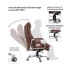 Fortuna Leatherette Executive Chair In Brown Colour