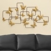 W-Linus Abstract Metal Wall Decor in Gold Set of 1