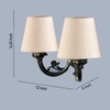 Devansh Metal Electric Wall Light in Antique Gold Colour with White Shade Count of 2 Lights