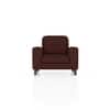 Verona Premium 1 Seater Fabric Sofa in Deep Crimson Velvet Colour