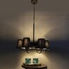 Devansh Dual Black Wallmounted Lamp With Cotton Off-White Shade