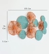 W-Blue Abstract Metal Wall Decor in Multicolor Set of 1