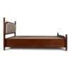 Camille Solid Wood Box Storage Queen Bed in Provincial Teak Finish with Grey Colour
