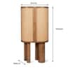 Andaman Jolly Buoy Solid Wood Bar Unit in Brown Colour