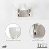 Minimal 2 Light Metal Nickel Finish Wall Light With Frosted White Glass