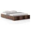 Toshi Platform Box & Drawer Storage Bed In Classic Walnut