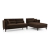 Lewis Sectional Sofa (Colour : Dark Earth, Cushion : Hard, Seater : Right Aligned 3 Seater + Right Aligned Chaise)