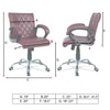 Vooilea Mid Back Executive Chair in Maroon Colour