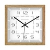 Quiet Geometry Wooden Wall Clock with Modern Numeric Dial