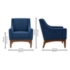Claudia Boucle Fabric Arm Chair in Blue Colour