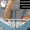 Premium Jacquard Polyester Waterproof Mattress Protector for King Size In Gray Colour 75x72
