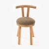 Kiko Solid Wood Comfy Chair in Brown Colour