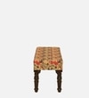 Utthita Sheesham Wood Upholstered Bench In Walnut Finish