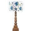 Devansh Multicolor Cotton Table Lamp With Wood Natural Base (7X7X21.25 Inches)-15