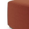 Tetra Ottoman In Umber Rust  Fabric
