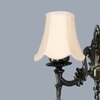Devansh Gold Antique Wall Mounted Lamp With Off-White Cotton Shade