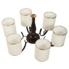 Eliante 6-Light Mild Steel Chandelier, Modern Ceiling Fixture For Living Room, Dining Room