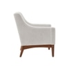Claudia Boucle Fabric Arm Chair in White Colour