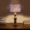 Devansh Blue Jute Table Lamp With Wood Natural Base (7X17.5 Inches)-13