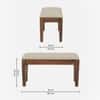 Arbor 4 Seater Dining Set with Cushioned Bench in Light Brown Colour