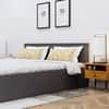 Hexa Engineered Wood Modern Queen Bed With Headboard With Storage In Frosty White And Giant Wood