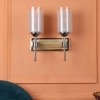 Eliante Modern Wall Lights Mild Steel & Glass Material Chrome, Brown & White Finish