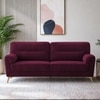 Osbert Velvet 3 Seater Sofa in red wine Color
