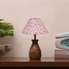 Devansh Multicolor Cotton Table Lamp With  Wood Natural Base (10X12.5 Inches)-38