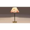Multicolor cotton with Metal Gold Table Lamp
