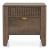 Toledo Solid Wood Bedside Table In Danish Walnut Finish