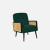 Haden Solid Wood Accent Chair in Dark Green Colour