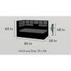 Megatron Engineered Wood Box Storage Bed in White Colour