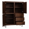 Scandinavian Hutto Multifunctional Cabinet Walnut Finish