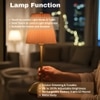 Rechargeable Touch Table Lamp Orange Shade with 15 Hour Battery Backup