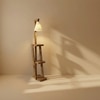 Julia Beige Jute Floor Lamp with Beige Jute Base