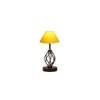 Julianna Yellow cotton Table lamp with Iron Base