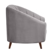 Nilo Velvet  1 Seater Sofa in Grey Colour
