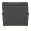 Osbert Velvet 1 Seater sofa in Dark Grey color