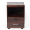 Kassel Solid Wood Side Table in Walnut Finish
