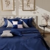 Stoa Paris Cushion Covers, Digital Printed Pillow Covers Set of 5, Throw Cushion Covers for Bed, Sofa - Mystique Blue