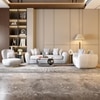 Opus 3 Seater Fabric Sofa in Dusk Grey Colour