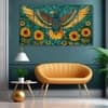 The Castle Decor Birds Art Wall Painting Wooden Framed 27x48 Inch