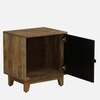 Mario Mango Wood Hand Painted Multicolour 1 Door Small Cabinet In Natural Finish